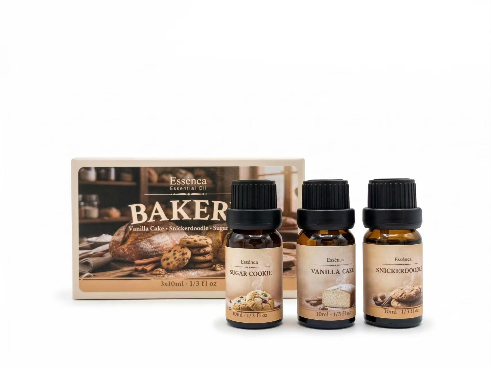 Essénca Bakery refill kit — Sugar Cookie, Vanilla Cake, and Snickerdoodle